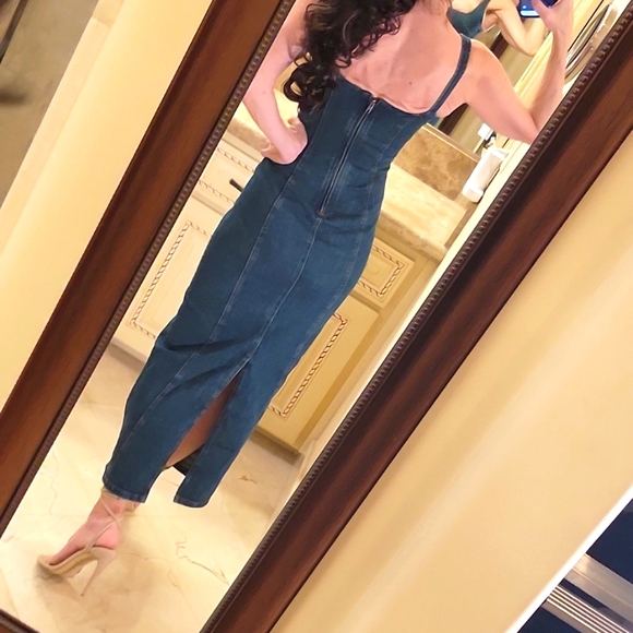 Cotton:On Dark Denim Tank-Style Maxi Dress, Sz 0 - Picture 13 of 16